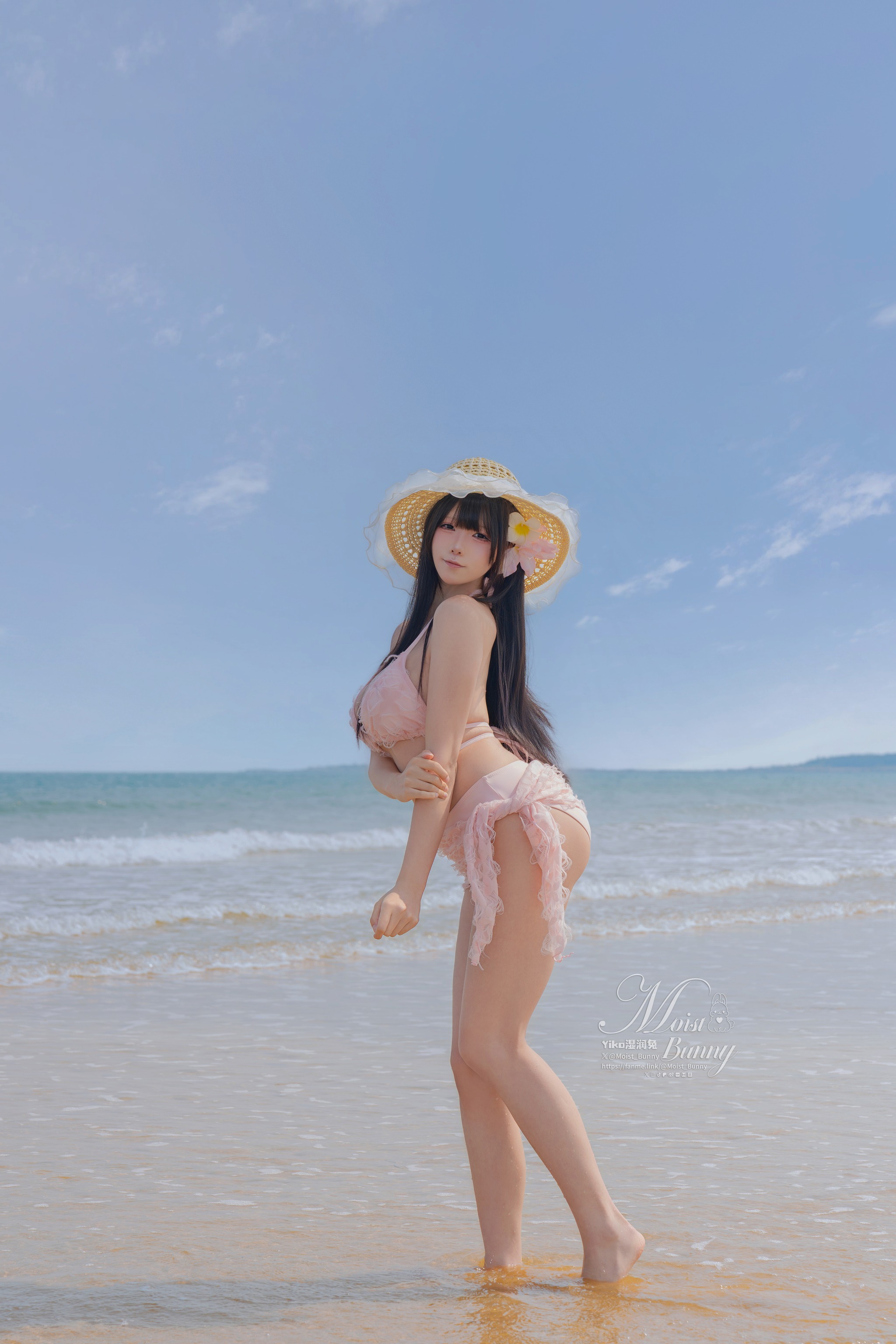 咬一口兔娘 - NO.240 (Yiko湿润兔) 7月作品 粉红假日 [97P3V]-XikXak